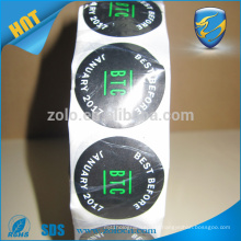 Chinese imports wholesale custom reflective tamper proof destructible label vinyl custom eggshell sticker for vial bottle